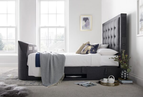 Titan Slate Ottoman Kingsize Tv Bed - Image 7