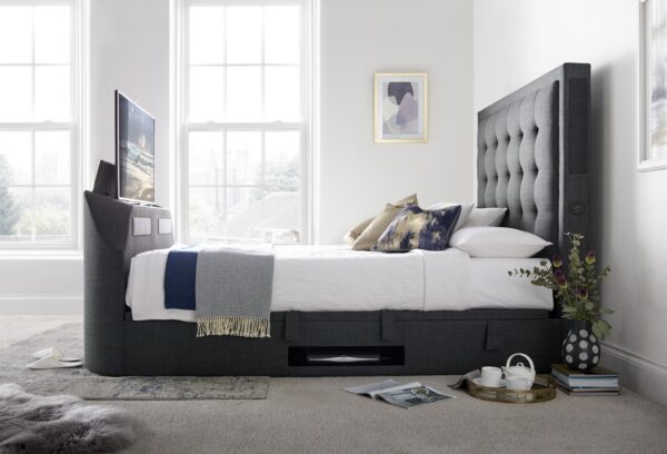 Titan Slate Ottoman Kingsize Tv Bed - Image 6