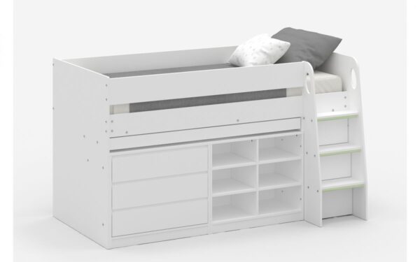 Vespa White Midsleeper Bed