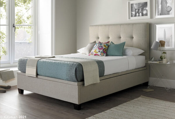 Walkworth Oatmeal Super Kingsize Ottoman Bed